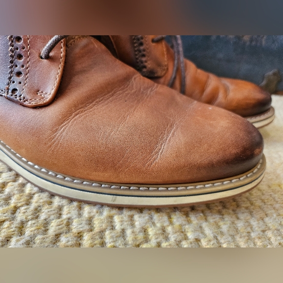 Steve Madden Men's Breemer Chelsea Boot Tan Leather 8M - Picture 4 of 12